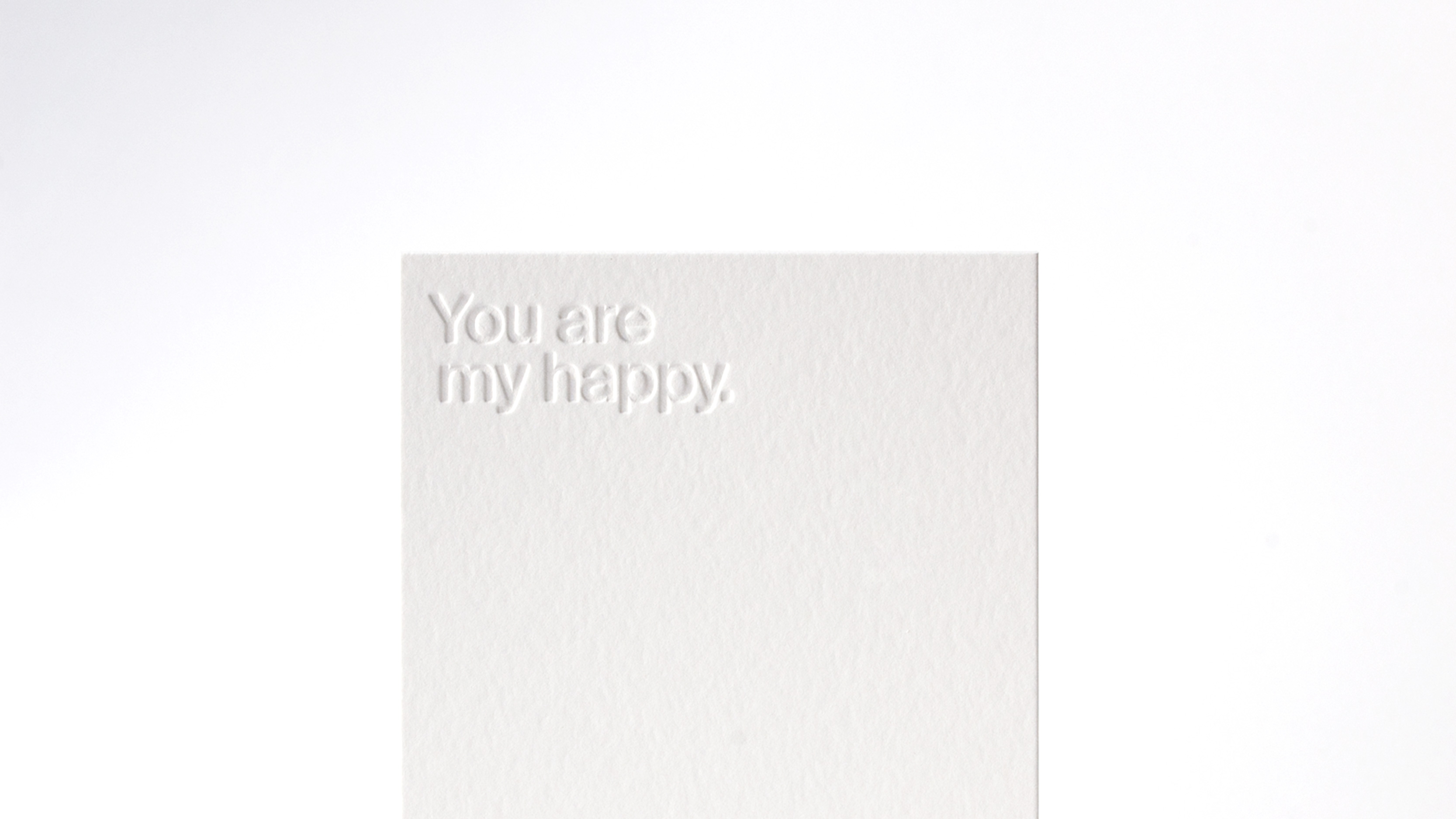 Letterpress trouwuitnodiging You Are My Happy